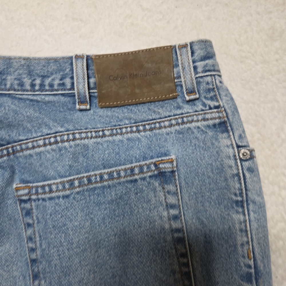 Vintage Calvin Klein Jeans Mens 34x31 Easy Fit Doublestone Light Wash Denim Blue - Picture 9 of 10